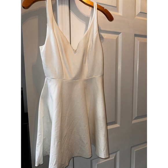 Kimchi Blue White Mini Dress V-Neck Sleeveless‎ Fit & Flare Party Size S - Picture 5 of 10